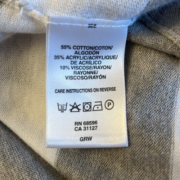 DKNYC Gray & White Stripe Open Cardigan - Picture 7 of 7